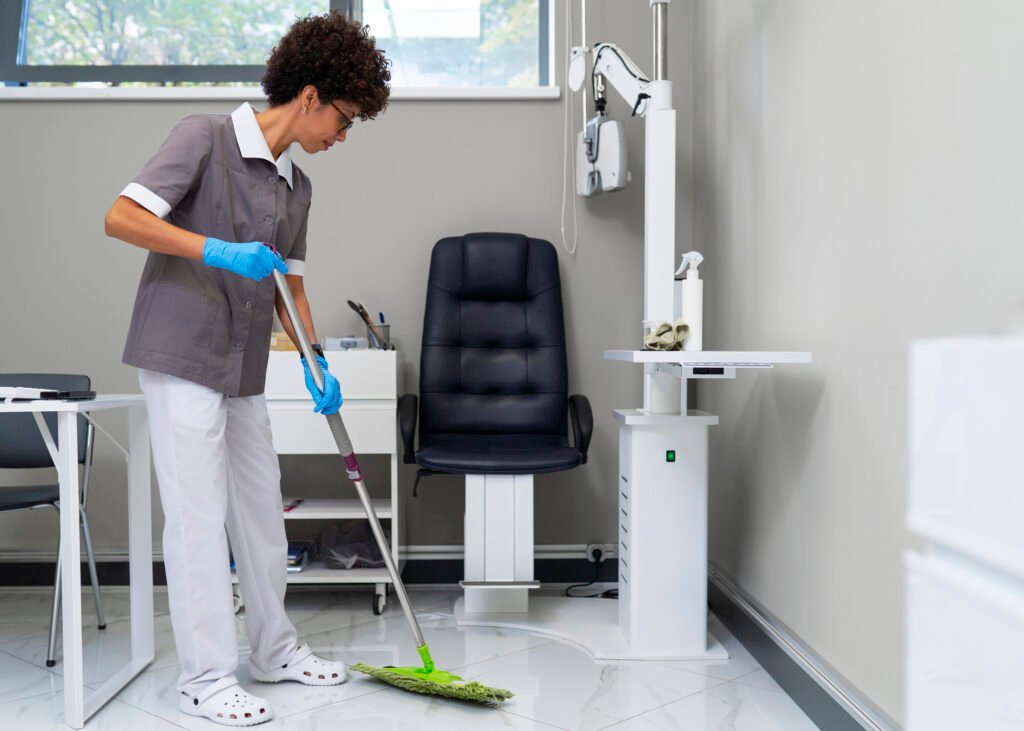 woman-cleaning-ophthalmologist-s-office